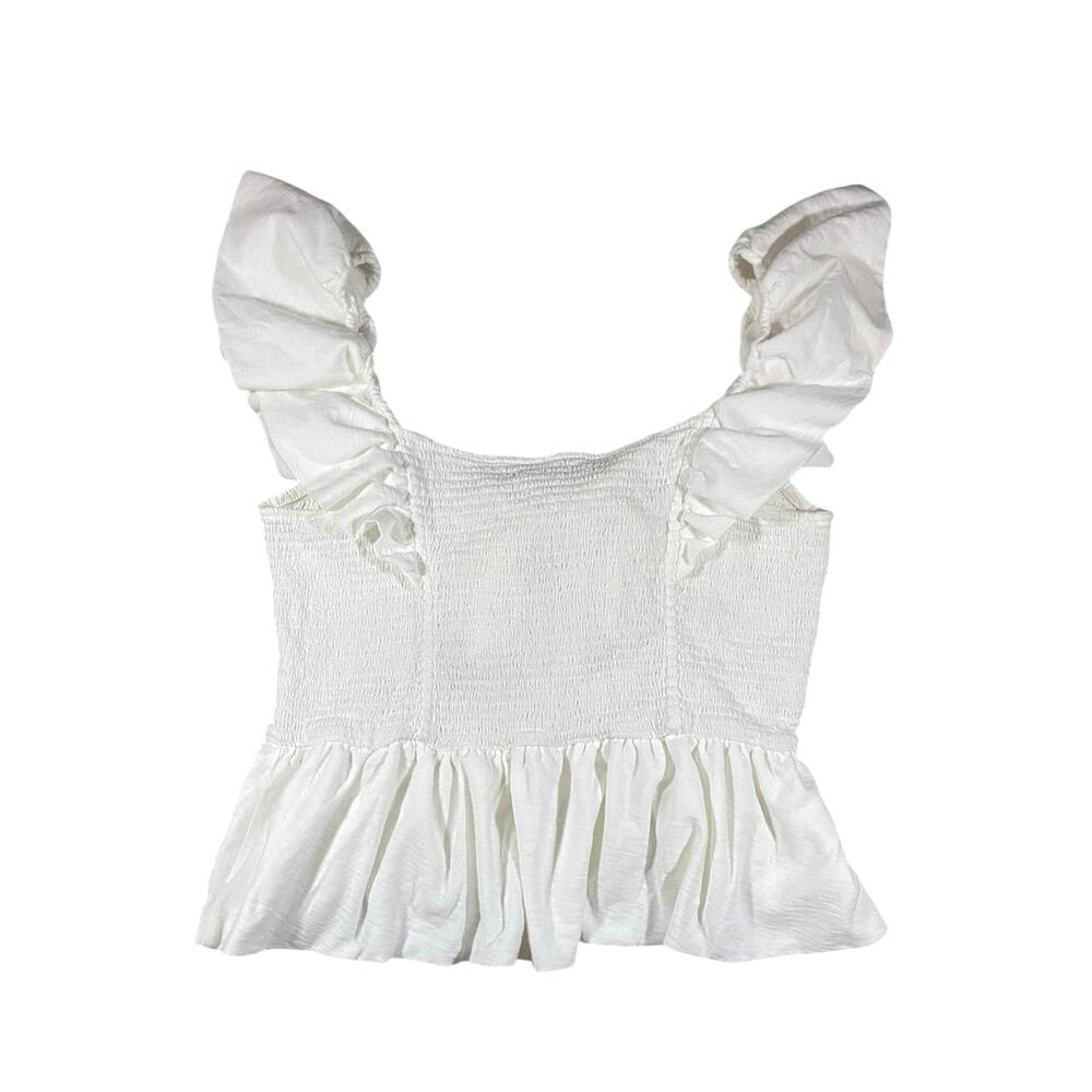 Nation LTD Ruffled Chemise Tie Back Blouse - L - Picture 2 of 5